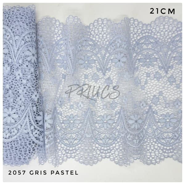 Puntilla ancha 2057 Gris pastel
