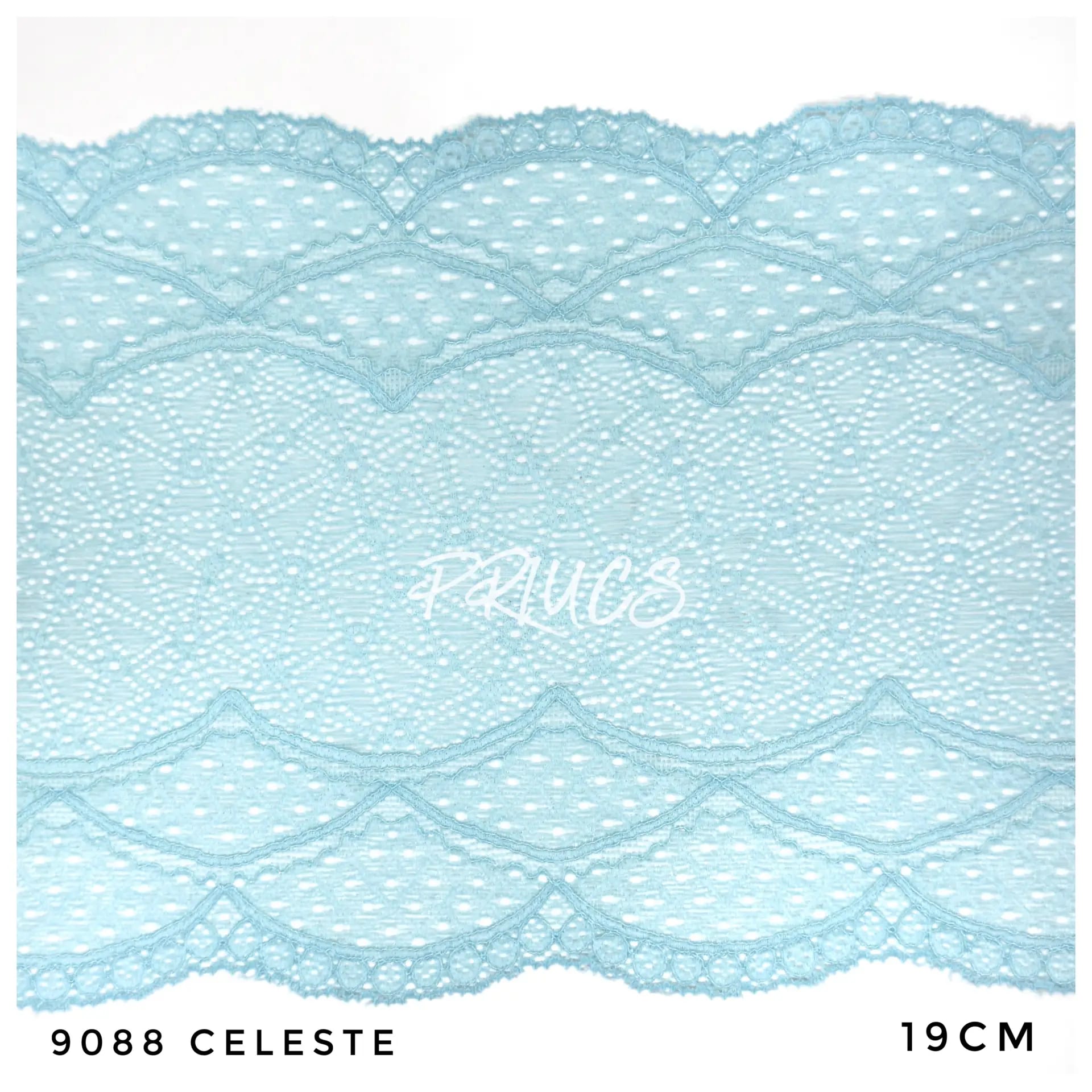 Puntilla ancha 9088 color Celeste