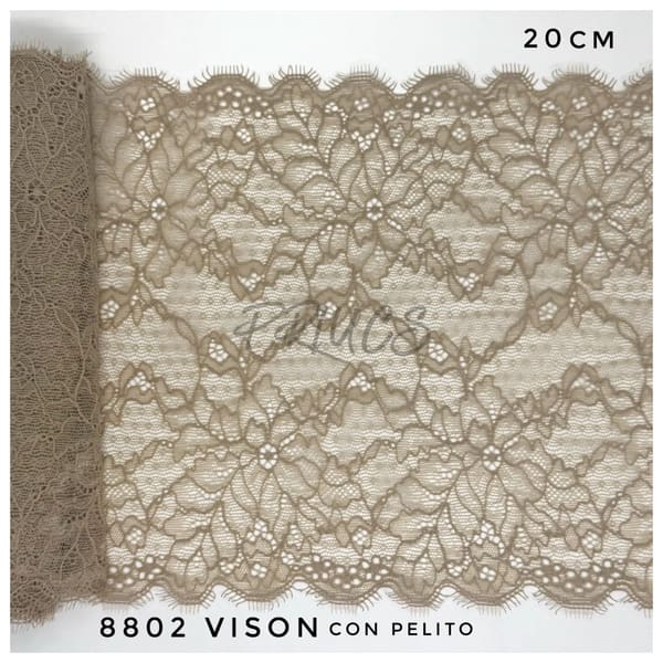 Puntilla ancha 8802 Visón con pelito
