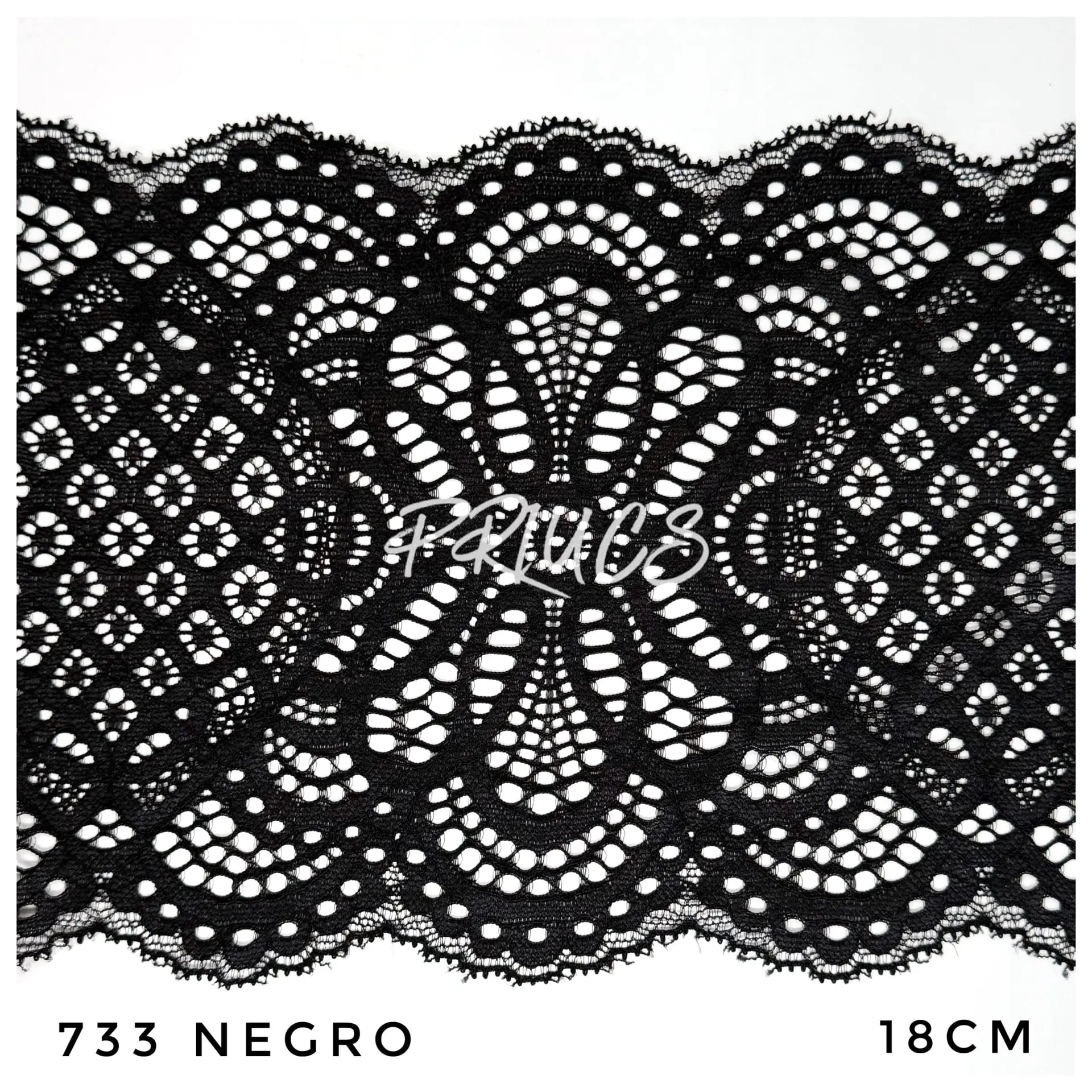 Puntilla ancha 733 color Negro
