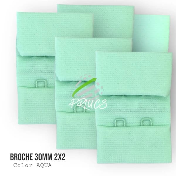 Broche 30 mm 2x2 Aqua