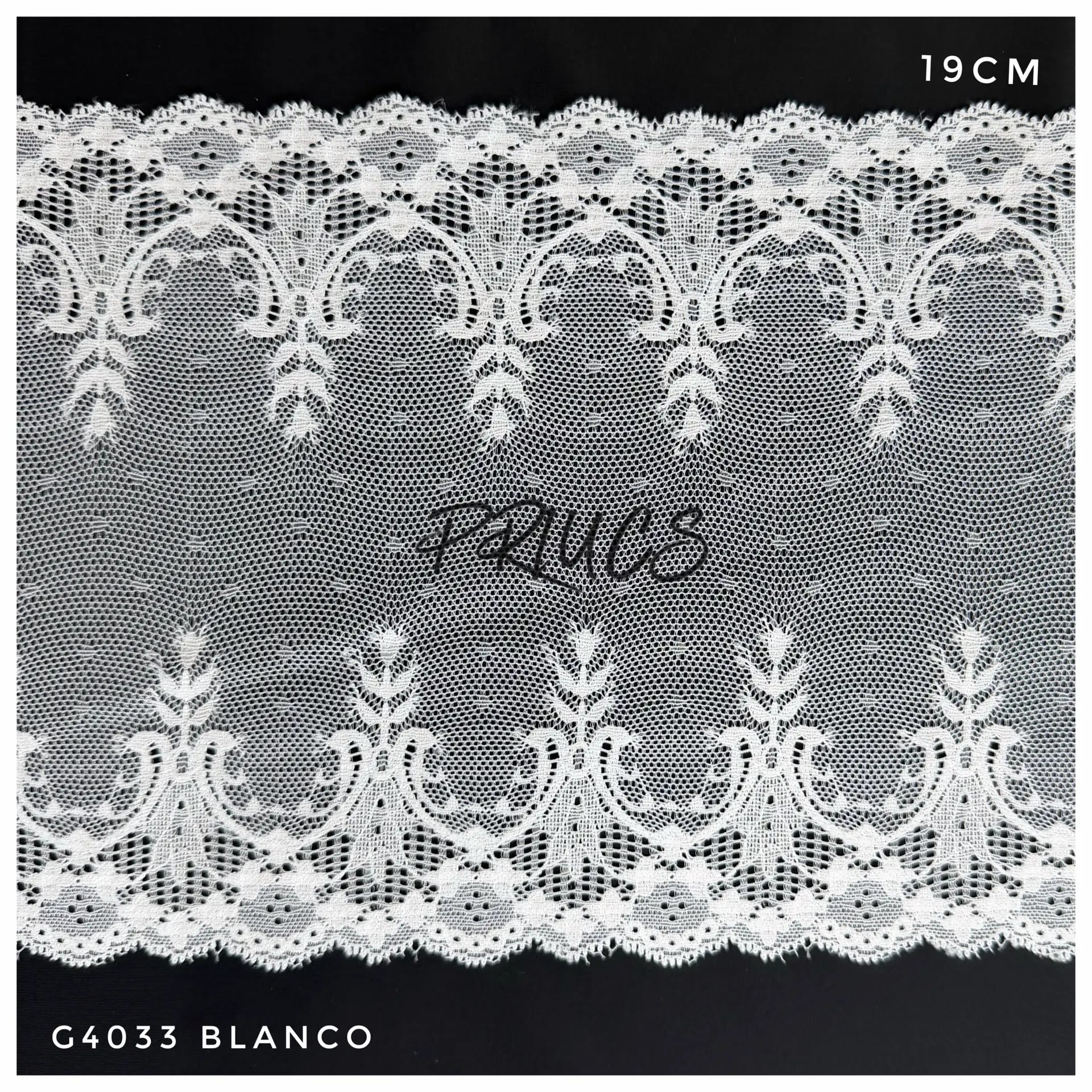 Puntilla ancha G4033 color Blanco