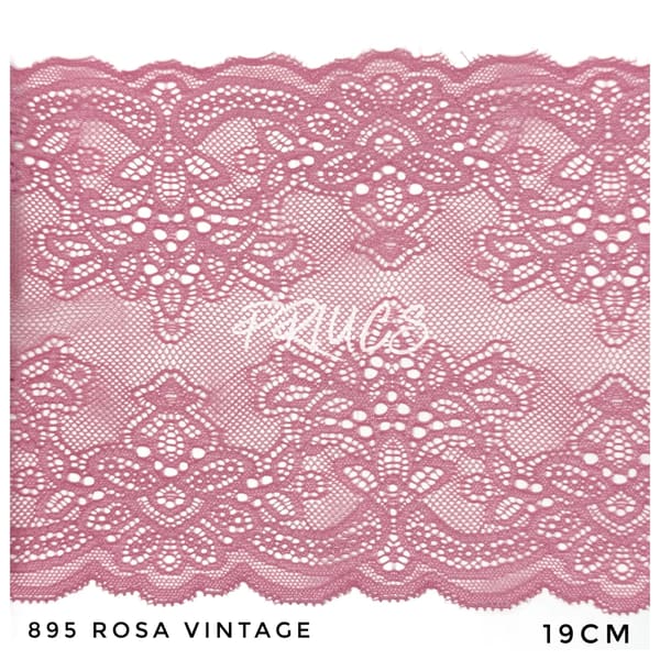 Puntilla ancha 895 Rosa vintage