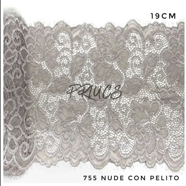 Puntilla ancha 1755 Nude con pelito