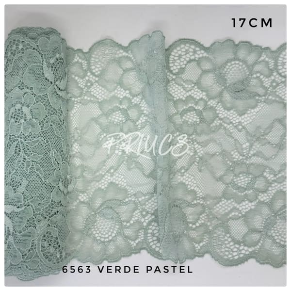 Puntilla ancha 6563 Verde pastel