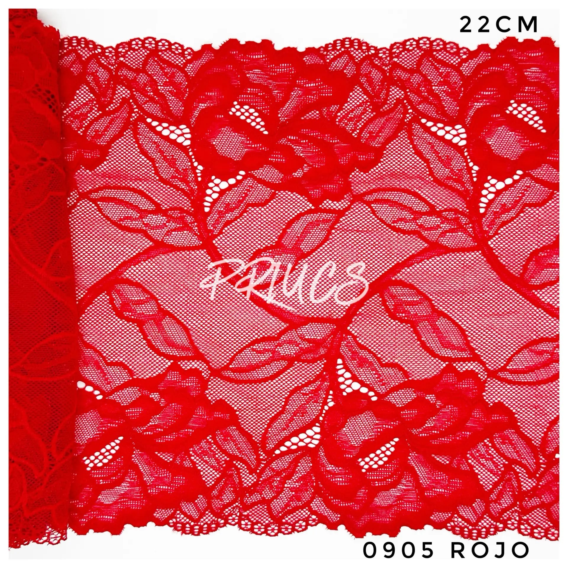 Puntilla ancha 0905 color Rojo