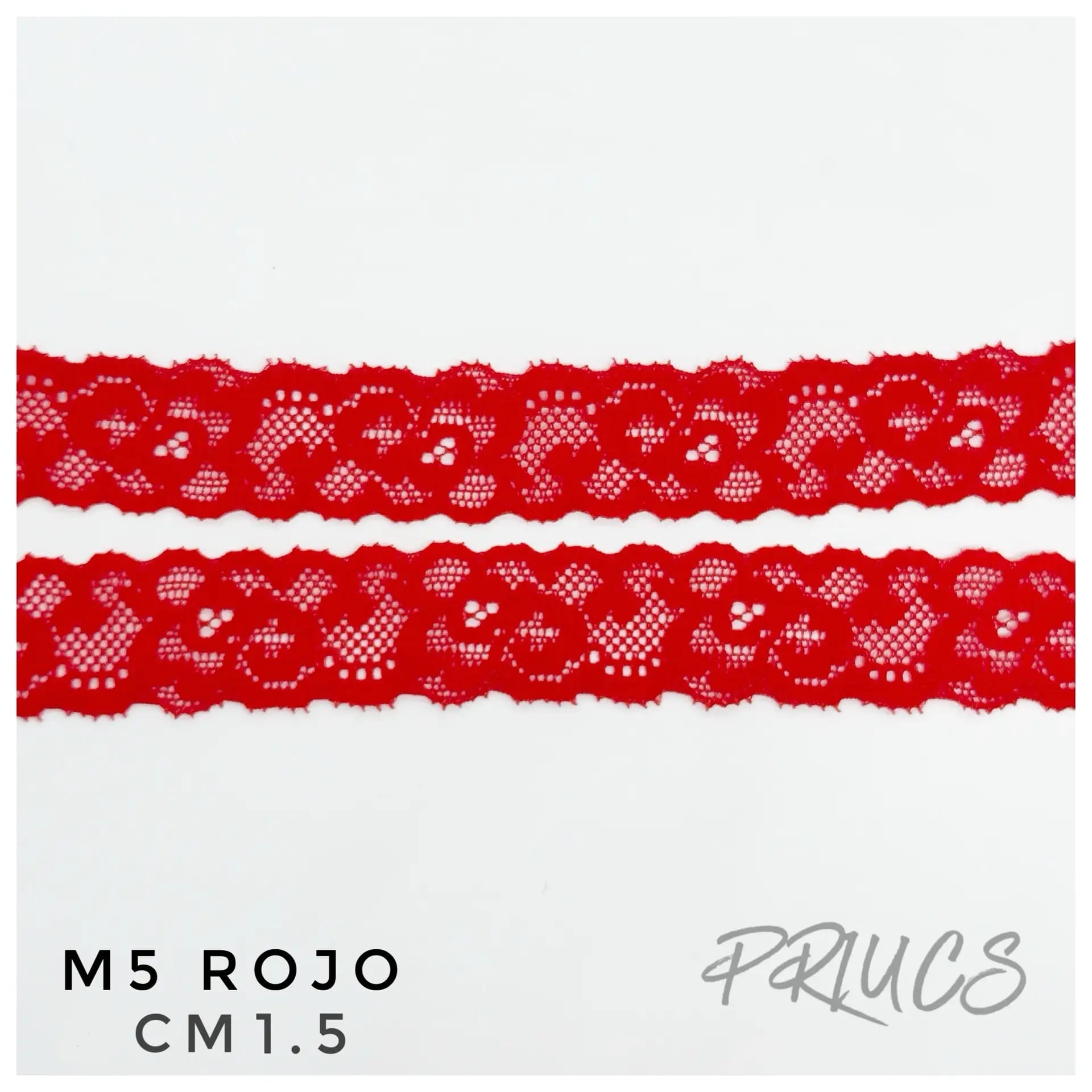 Puntilla angosta M5 color Rojo