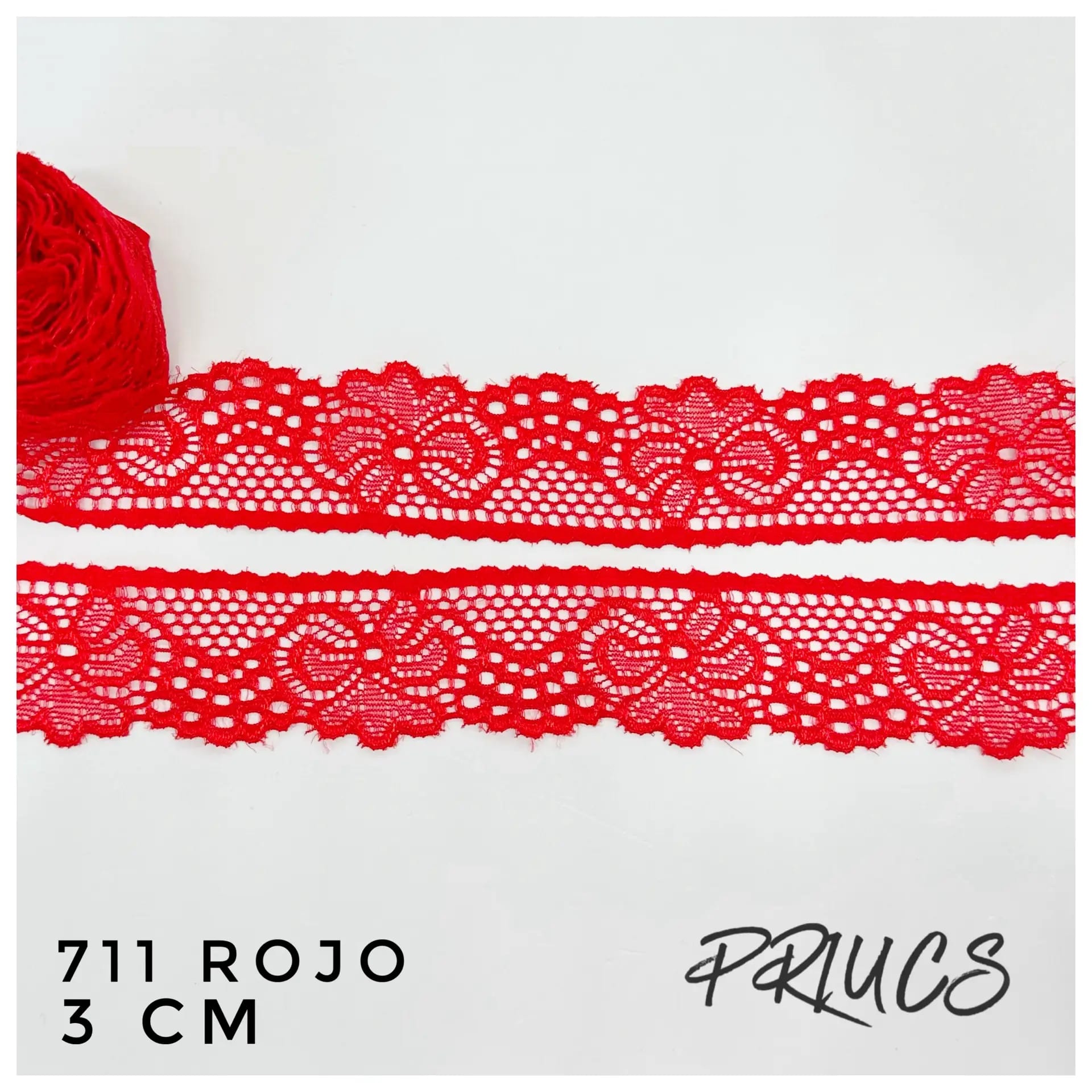 Puntilla angosta 711 color Rojo