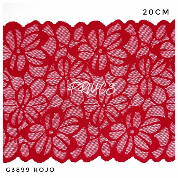 Puntilla ancha G3899 Rojo