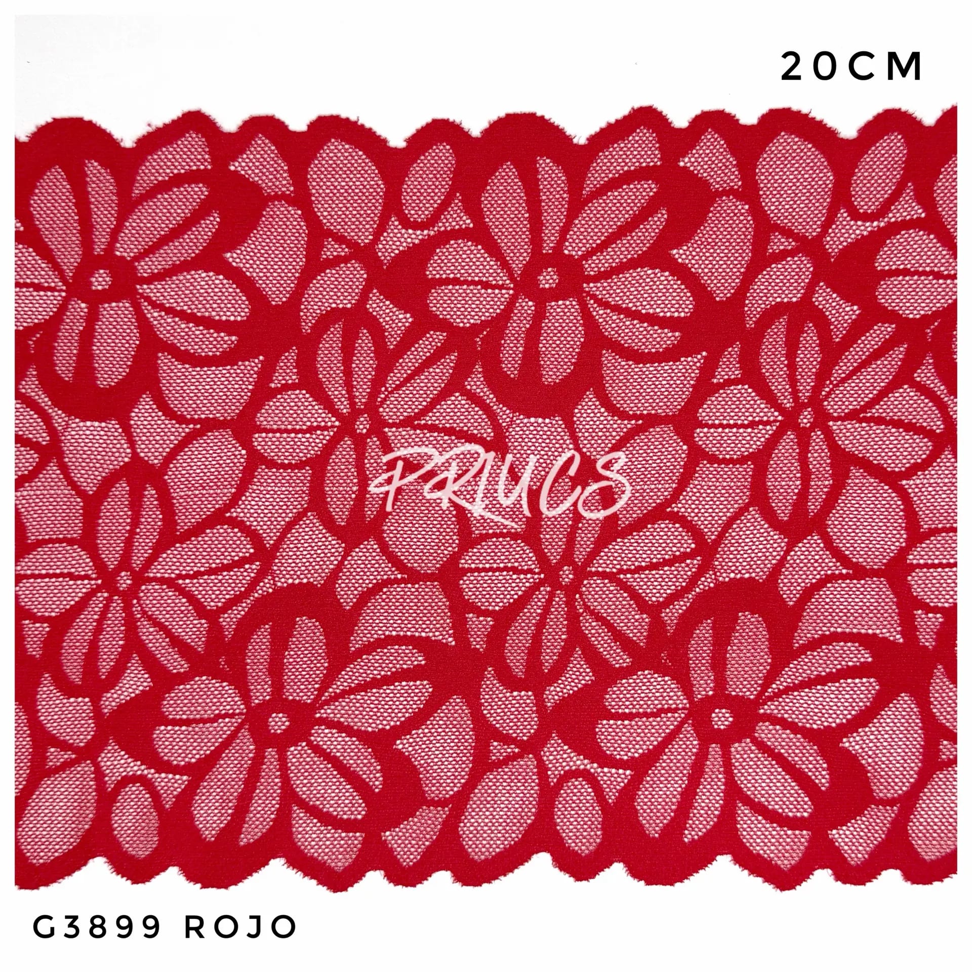 Puntilla ancha G3899 color Rojo