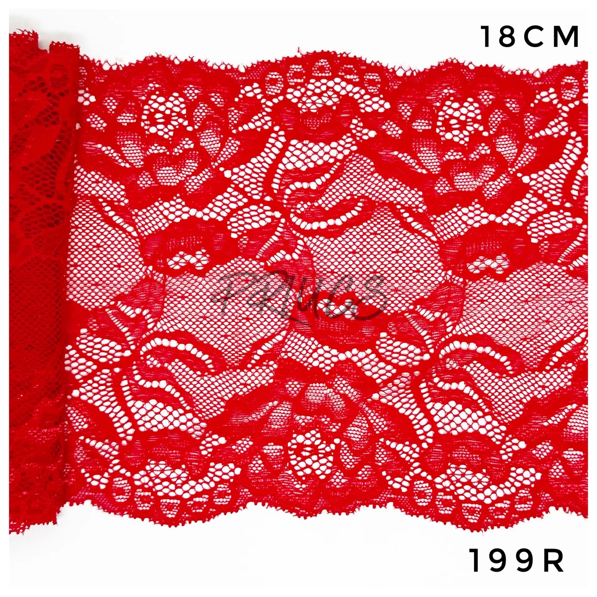 Puntilla ancha 199 color Rojo